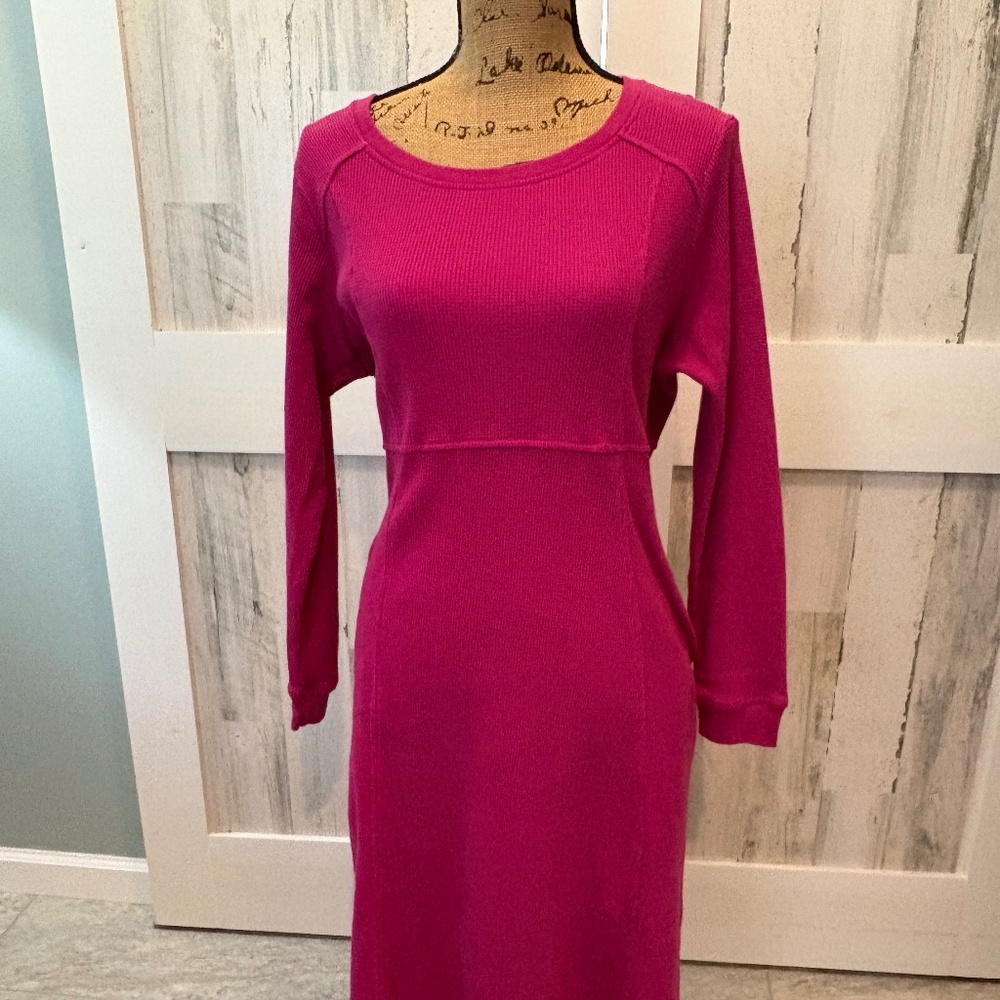 WOMAN WITHIN THERMAL DRESS 14/16W- RASPBERRY - Picture 1 of 8